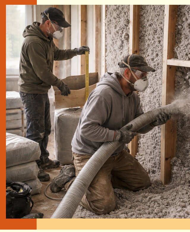 Утепление таунхауса эковатой в Верхней Пышме для максимально теплых стен