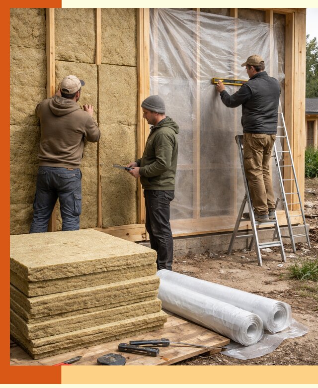 Утепление каркасного дома в Верхней Пышме под ключ с гарантией качества