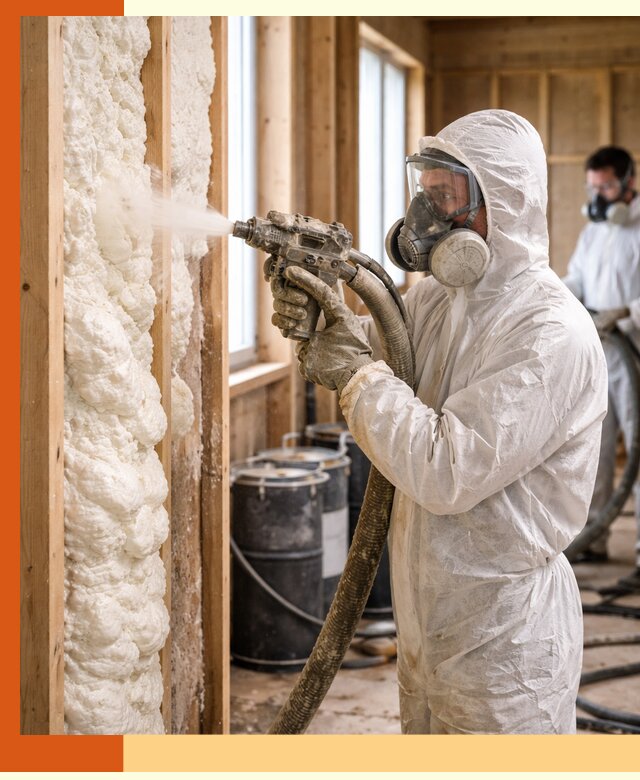 Утепление каркасного дома пенополиуретаном в Верхней Пышме