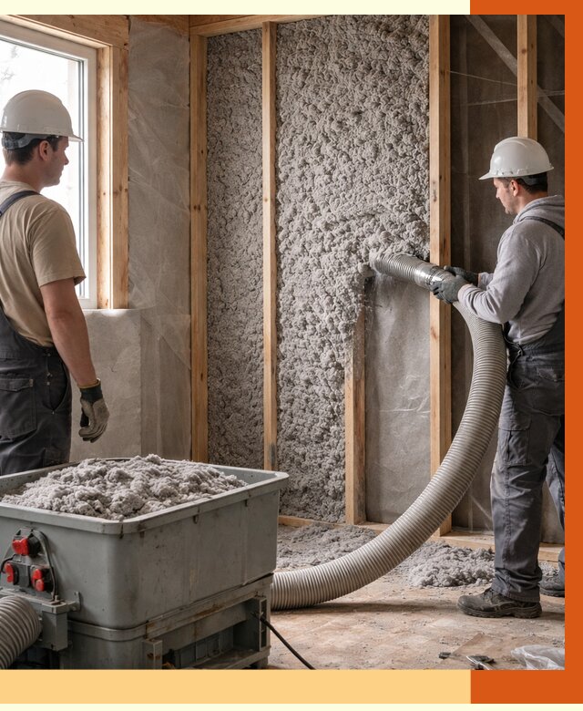 Утепление каркасного дома эковатой в Верхней Пышме от 1847 руб. | ТепломастерВрх