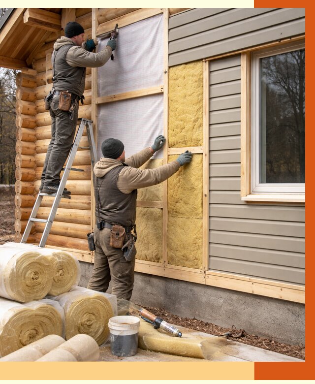 Утепление деревянного дома в Верхней Пышме от 6361 руб./м2 — заказать работы | ТепломастерВрх