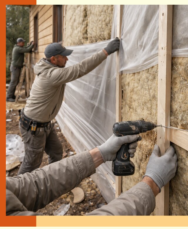 Утепление дома из бруса в Верхней Пышме качественно и долговечно