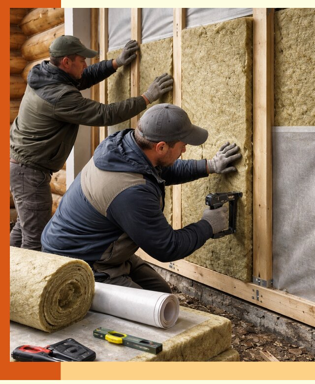 Утепление бревенчатого дома под ключ в Верхней Пышме