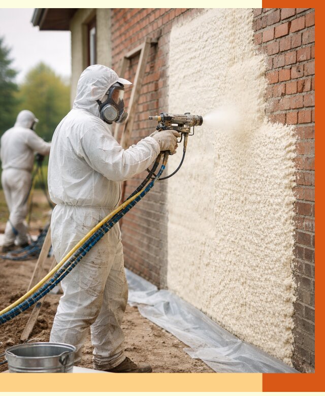 Утепление кирпичного дома ППУ в Верхней Пышме под ключ от 6669 руб. | ТепломастерВрх