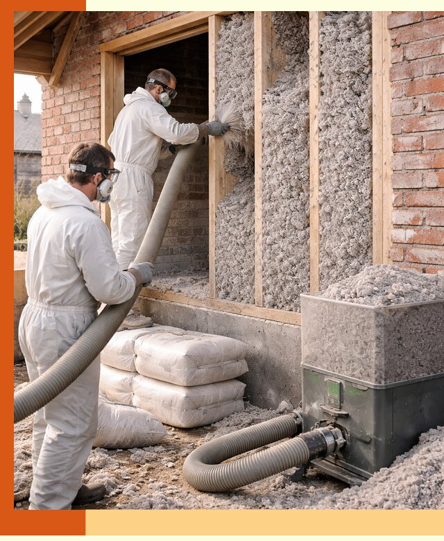 Утепление кирпичного дома эковатой в Верхней Пышме