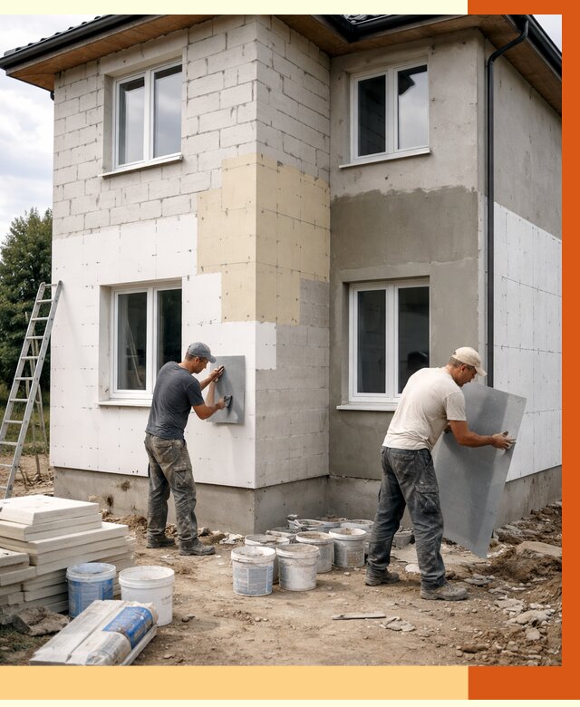 Утепление дома из газобетона в Верхней Пышме от 4309 руб./м² — заказать у ТепломастерВрх