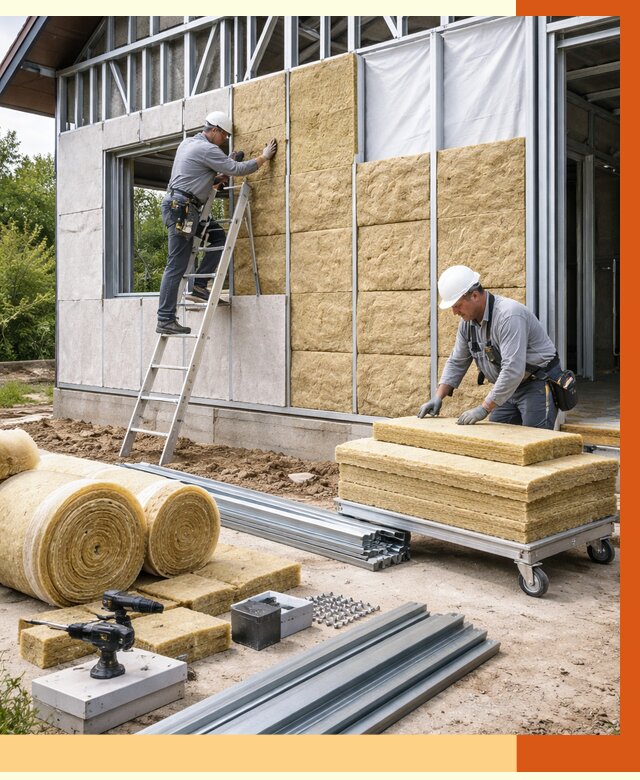 Утепление дома из ЛСТК в Верхней Пышме от 5335 руб./м² — профессионально | ТепломастерВрх