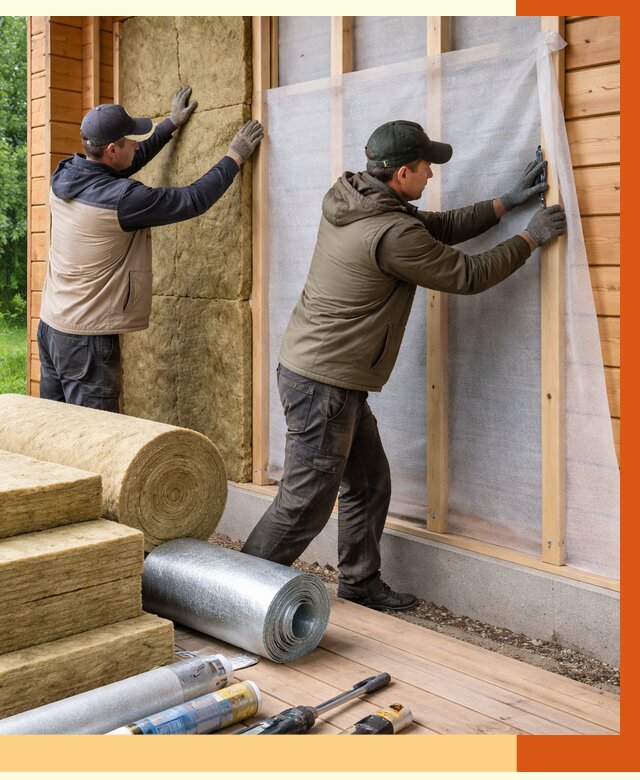 Утепление дома из двойного бруса в Верхней Пышме от 4925 руб./м² — ТепломастерВрх под ключ