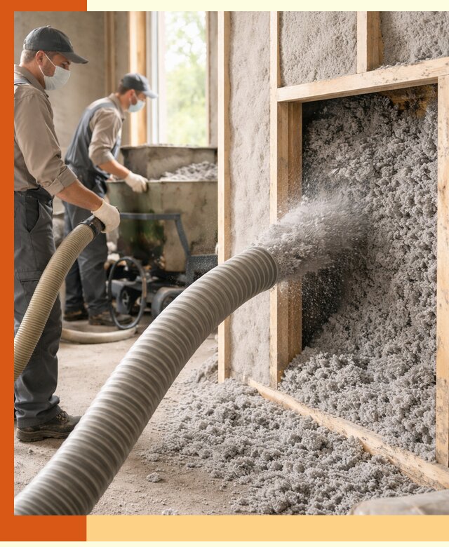 Утепление коттеджа эковатой в Верхней Пышме с гарантией качества