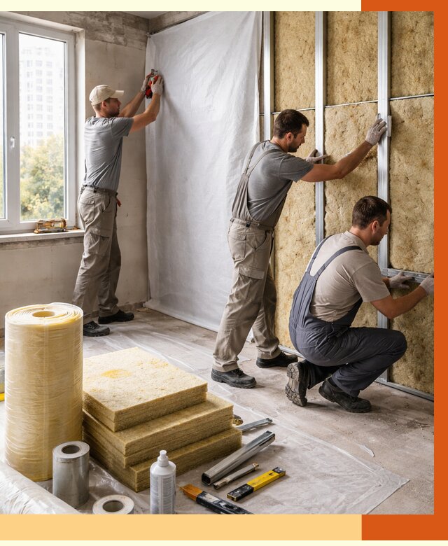 Утепление квартиры в Верхней Пышме от 4617 руб/м2 — утеплить квартиру изнутри и снаружи | ТепломастерВрх