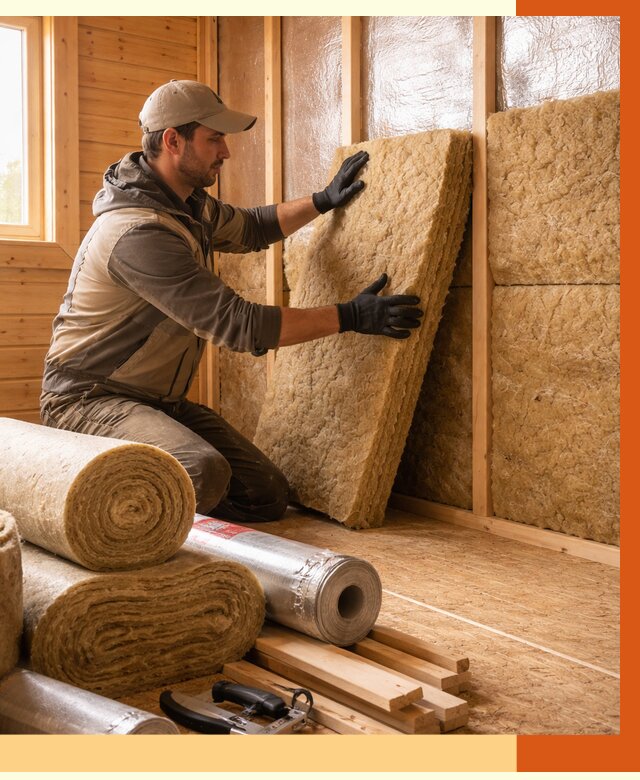 Утепление бани в Верхней Пышме под ключ от 4617 руб./м2 — утеплить потолок, пол и стены | ТепломастерВрх