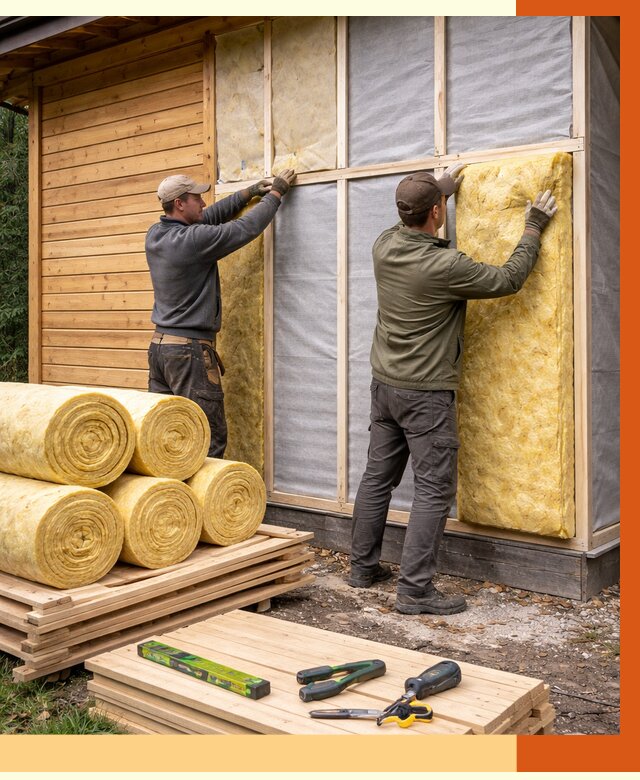 Утепление бани снаружи в Верхней Пышме от 87210 руб. под ключ | ТепломастерВрх