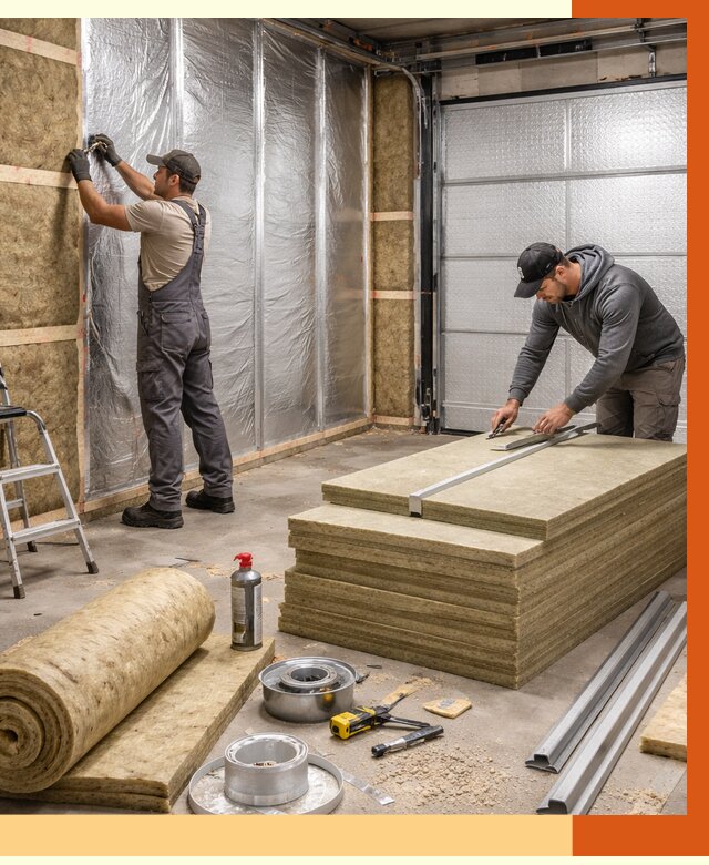 Утепление гаража в Верхней Пышме от 4617 руб/м2 — комплексное утепление ворот и стен | ТепломастерВрх