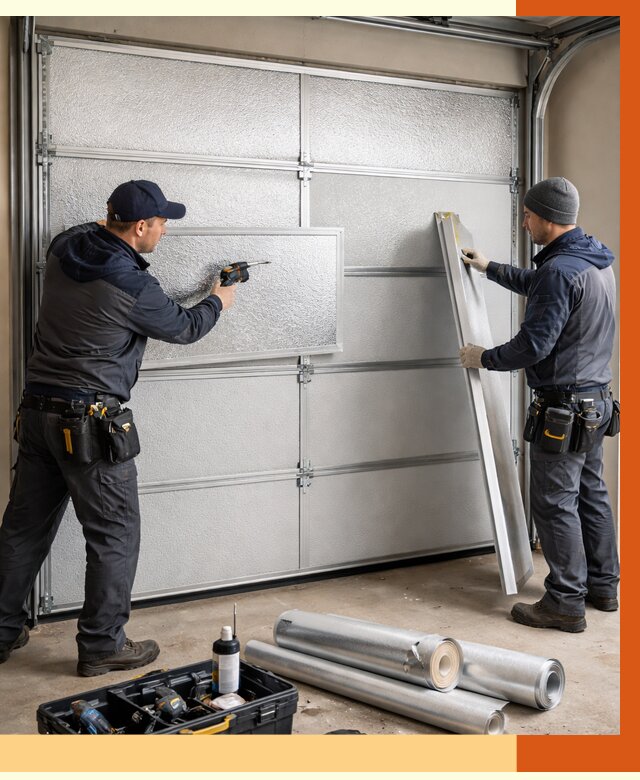 Утепление гаражных ворот в Верхней Пышме от 8054 руб/м2 — надежно и быстро | ТепломастерВрх