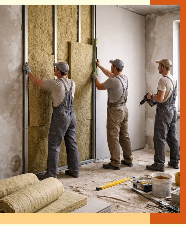 Утепление стен изнутри в Верхней Пышме от 2309 руб/м² под ключ | ТепломастерВрх