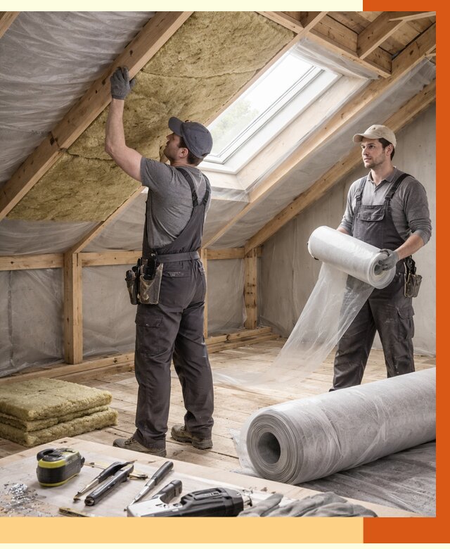 Утепление крыши изнутри мансарды в Верхней Пышме от 4309 руб./м² | ТепломастерВрх