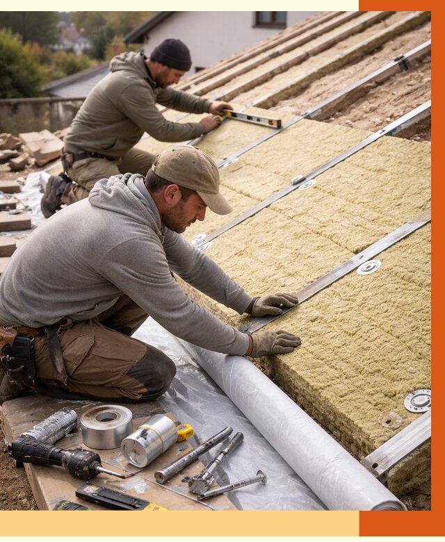 Утепление крыши снаружи в Верхней Пышме под ключ от 1231 руб./м2 | ТепломастерВрх