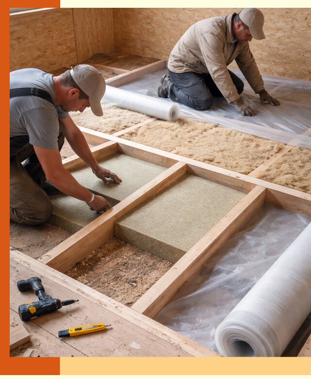 Профессиональное утепление деревянного пола в Верхней Пышме