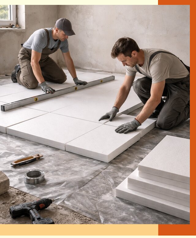 Утепление бетонного пола в Верхней Пышме от 2565 руб/м2 — монтаж и цена | ТепломастерВрх