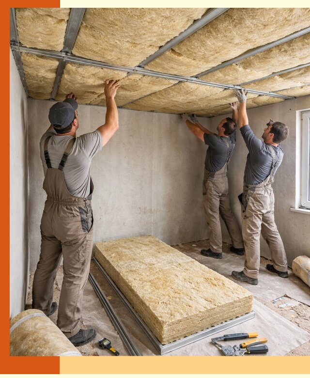 Утепление потолка в Верхней Пышме — тепло и без сквозняков