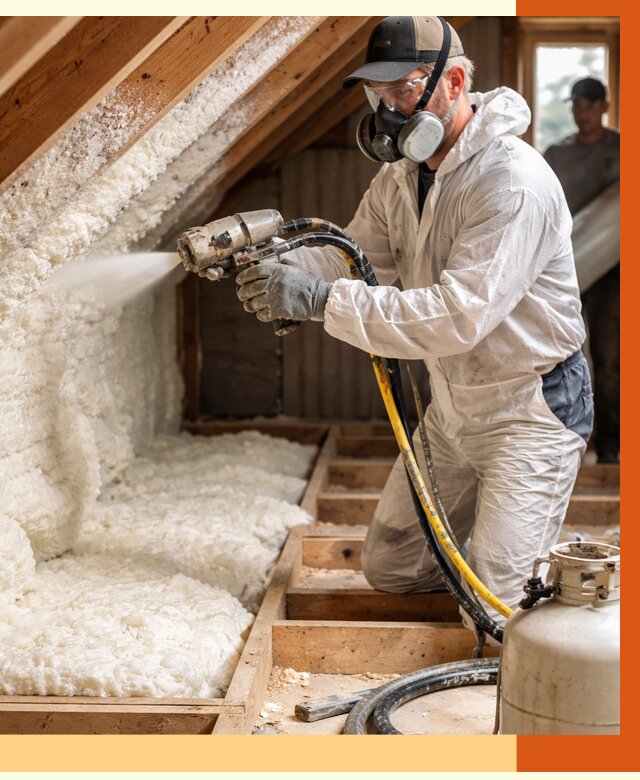 Утепление чердака ППУ в Верхней Пышме от 8844 руб./м2 — услуга под ключ | ТепломастерВрх