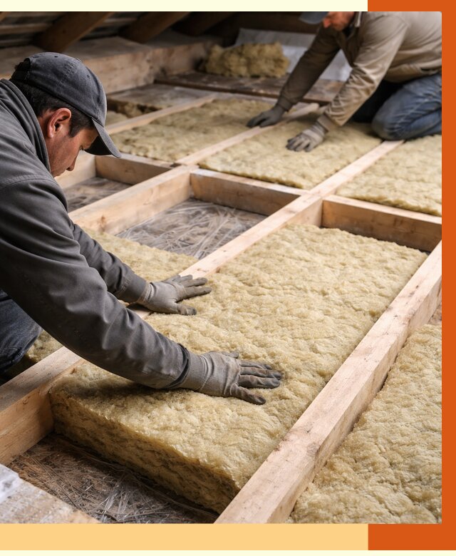 Утепление чердака минватой в Верхней Пышме от 3591 руб/м2 под ключ | ТепломастерВрх