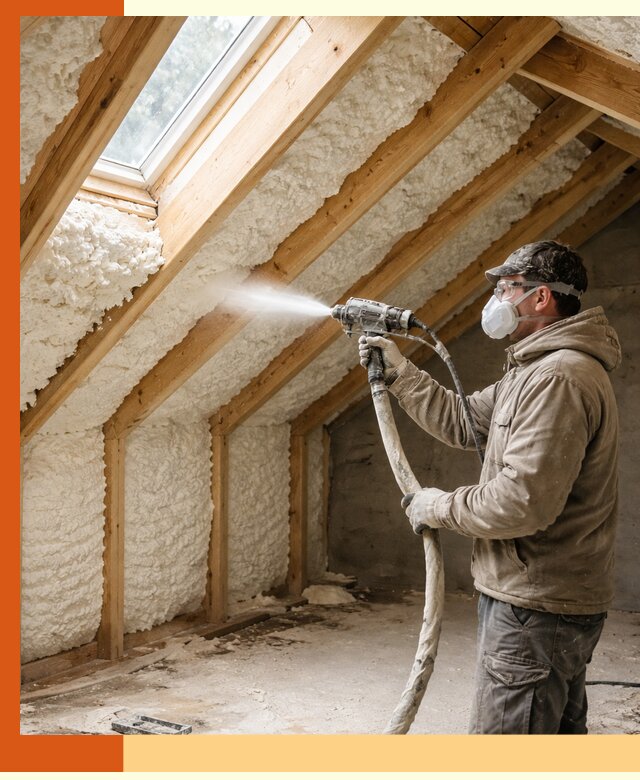 Утепление мансарды ППУ в Верхней Пышме быстро и надежно