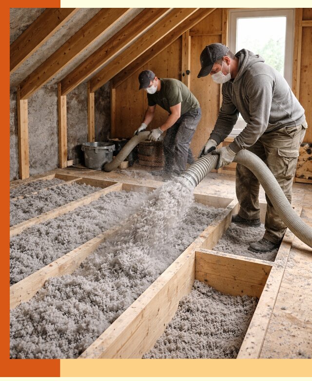 Утепление мансарды эковатой в Верхней Пышме с гарантией качества