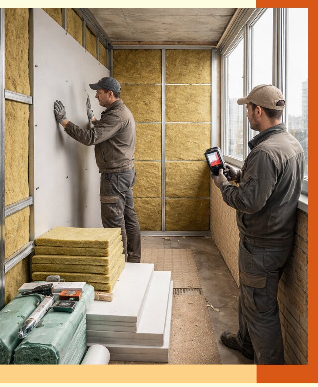 Утепление балкона в Верхней Пышме от 4617 руб. под ключ | ТепломастерВрх