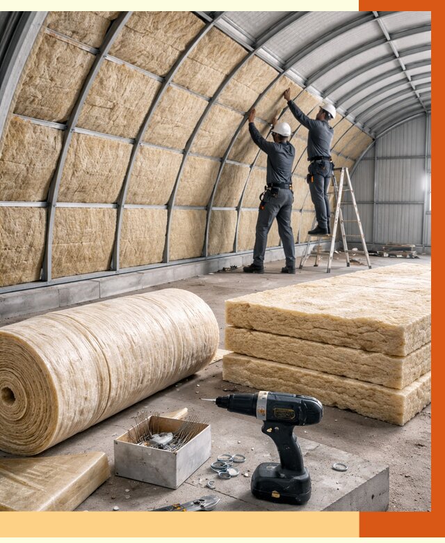 Утепление арочного ангара в Верхней Пышме от 3283 руб./м2 под ключ | ТепломастерВрх