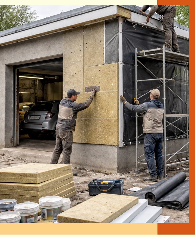 Утепление автосервиса в Верхней Пышме ппу, пеноизоляция, от 14877 руб/м2 — ТепломастерВрх