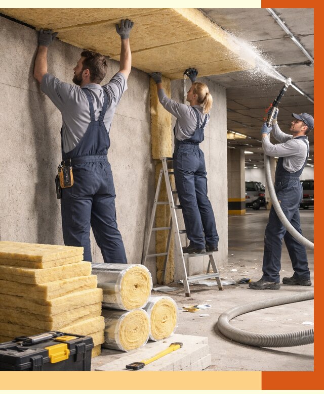 Утепление паркинга в Верхней Пышме от 6977 руб./м2 — работы под ключ | ТепломастерВрх