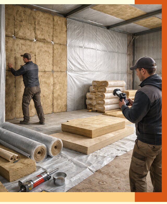 Утепление теплого склада в Верхней Пышме под ключ от 11799 руб/м² | ТепломастерВрх