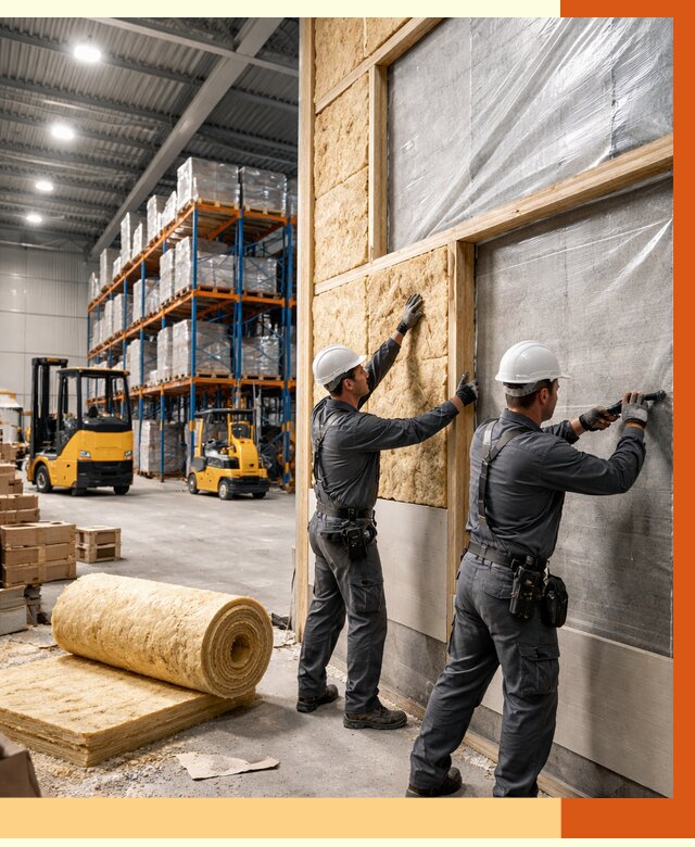 Утепление склада с техникой в Верхней Пышме от 4309 руб./м2 — комплексно под ключ | ТепломастерВрх