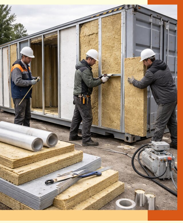 Утепление морского контейнера в Верхней Пышме от 3848 руб. под ключ | ТепломастерВрх