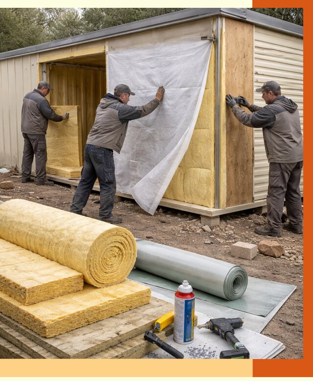 Утепление строительной бытовки в Верхней Пышме от 12825 руб. под ключ | ТепломастерВрх