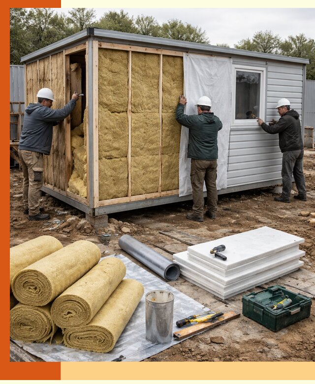 Утепление строительной бытовки под ключ в Верхней Пышме для любых условий