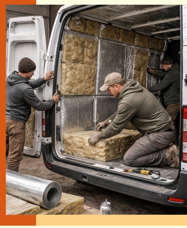 Утепление фургона в Верхней Пышме: профессиональная теплоизоляция и шумоизоляция