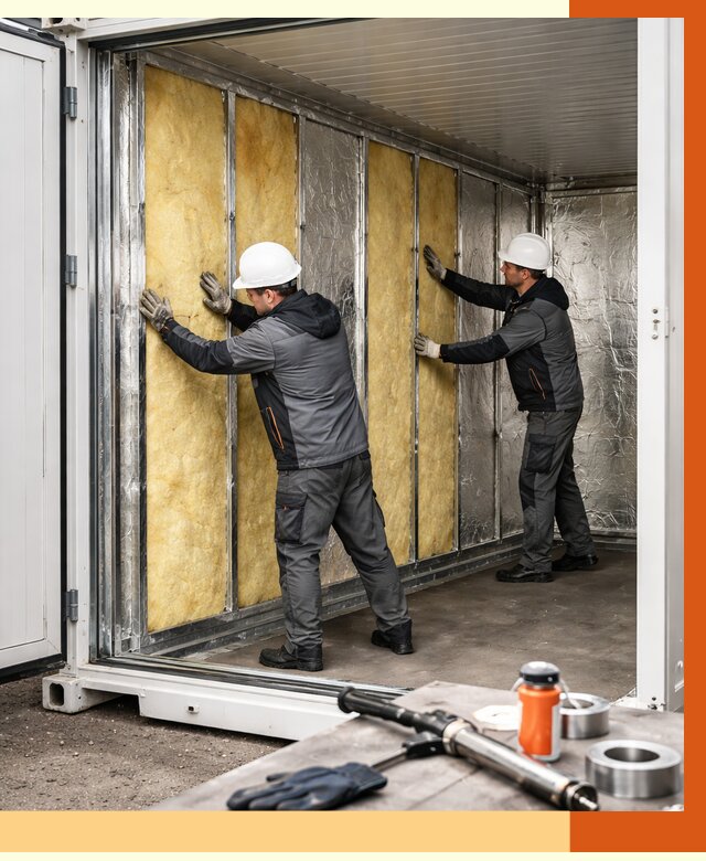 Утепление рефрижераторного контейнера в Верхней Пышме от 46170 руб./м² | ТепломастерВрх