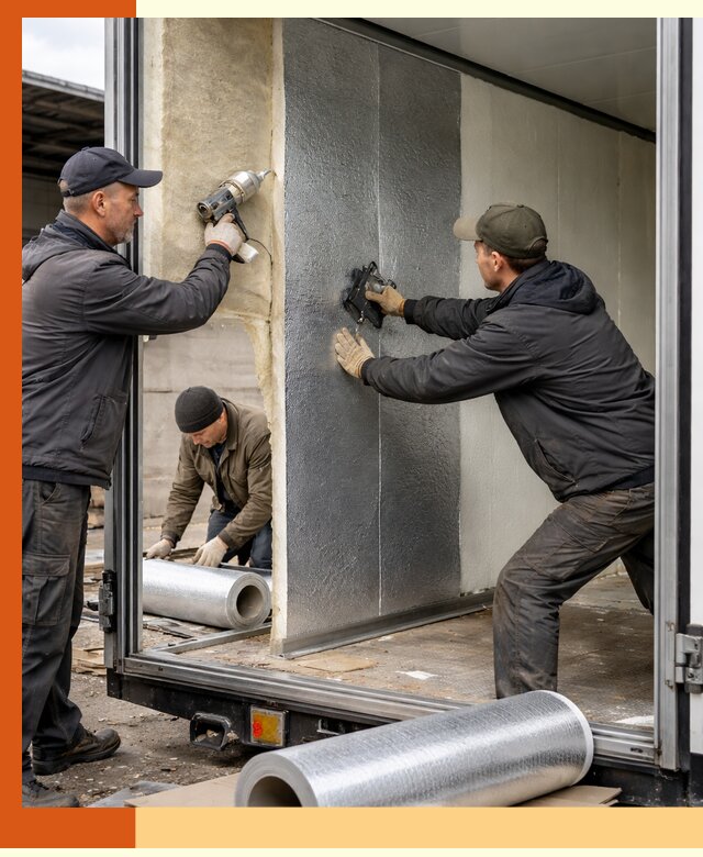 Утепление холодильного кузова в Верхней Пышме — монтаж и теплоизоляция