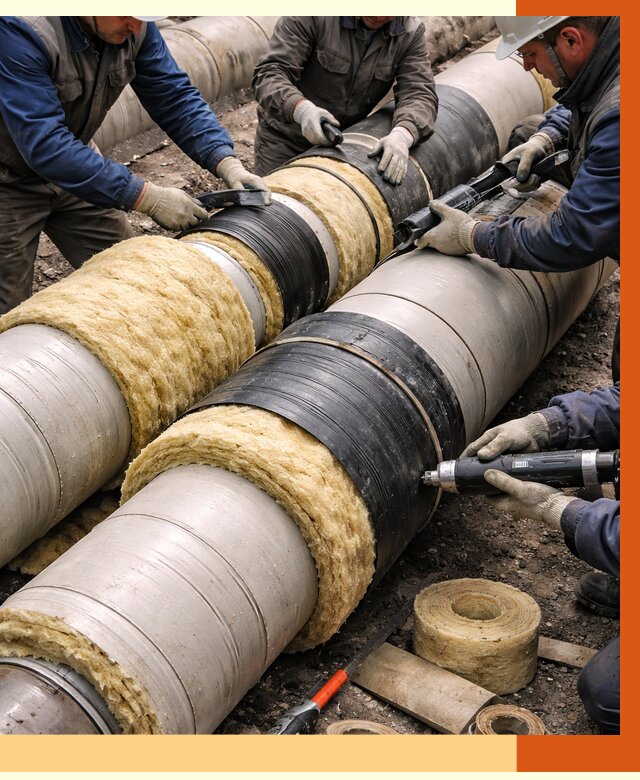 Утепление трубопровода в Верхней Пышме под ключ от 1898 руб. — надежно и выгодно | ТепломастерВрх