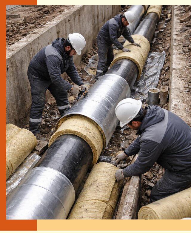 Утепление теплотрассы в Верхней Пышме: утеплительные работы и материалы