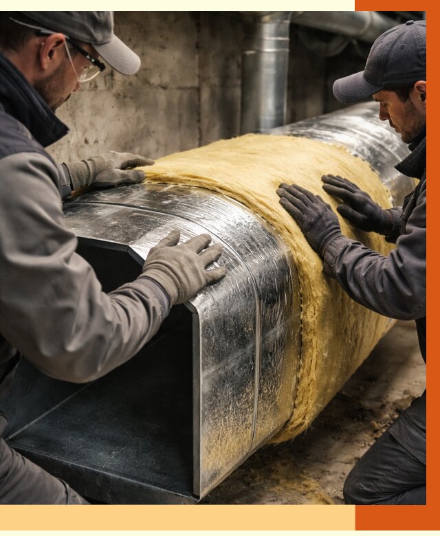 Утепление воздуховодов в Верхней Пышме от 4309 руб. — теплоизоляция вентиляции | ТепломастерВрх