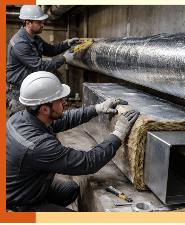 Профессиональное утепление воздуховодов и теплоизоляция в Верхней Пышме