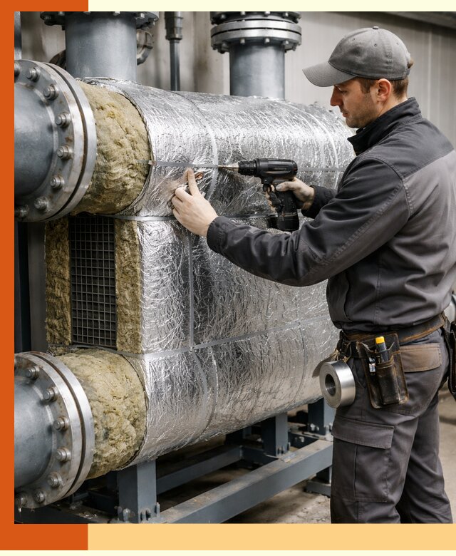 Утепление теплообменника в Верхней Пышме — профессиональная теплоизоляция оборудования