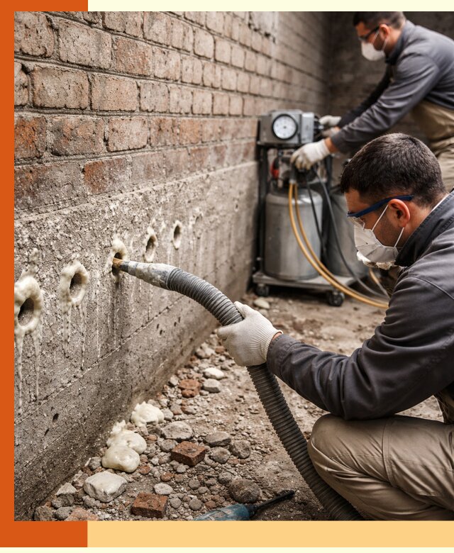 Заполнение колодцевой кладки ППУ в Верхней Пышме быстро и герметично