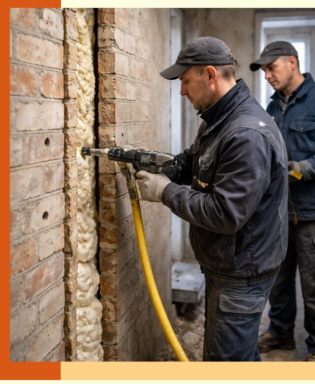 Межстеновое утепление пенополиуретаном в Верхней Пышме