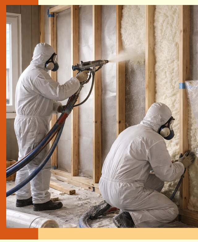 Утепление каркасной стены ППУ в Верхней Пышме для домов и коттеджей