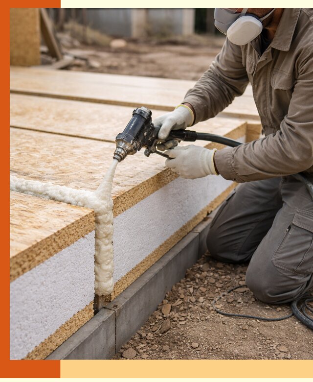 Утепление СИП-панелей пенополиуретаном (ППУ) в Верхней Пышме