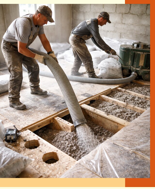 Заполнение пустот перекрытий в Верхней Пышме от 4617 руб. под ключ | ТепломастерВрх